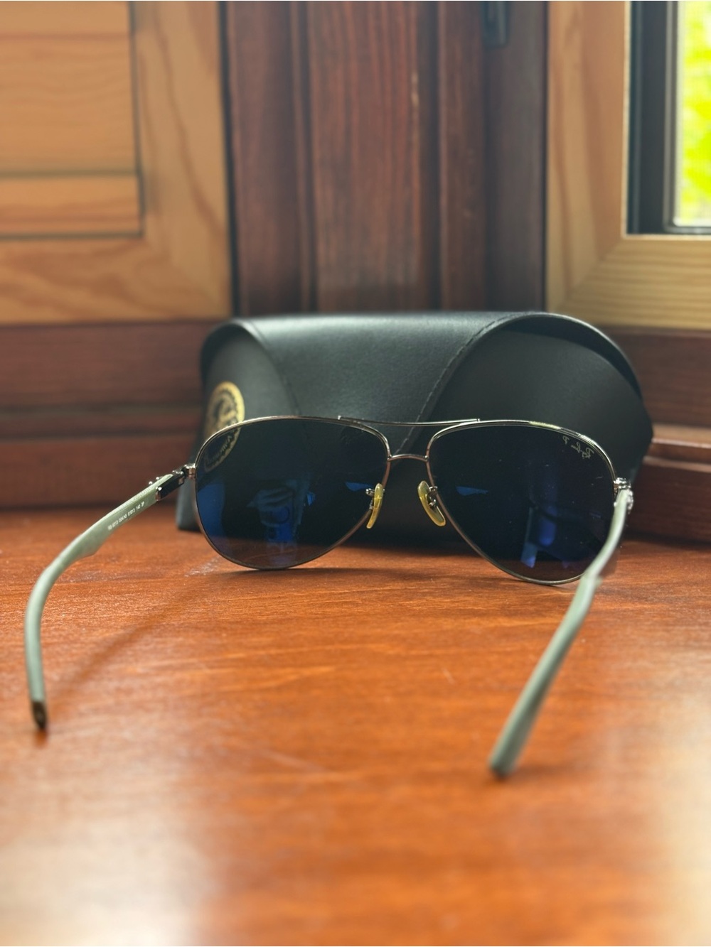 Ray Ban RB8313 Carbon Fiber Polarized Aviator Sunglasses - Picture 6 of 12